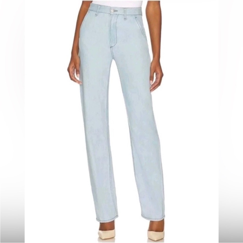 NWT Rag & Bone Alex Tailored Linen Blend Jeans in Light Indigo - 24